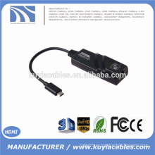 USB 3.1 Adaptador de puerto LAN de tipo C a RJ45 Adaptador de LAN de red Gigabit Ethernet de hasta 1000M para MacBook Pro 2015 MacBook 12 &quot;Surface Pro 4